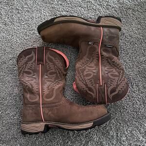 Justin Women's Stampede Rush Waterproof Composite Toe Western Work Boots 10B